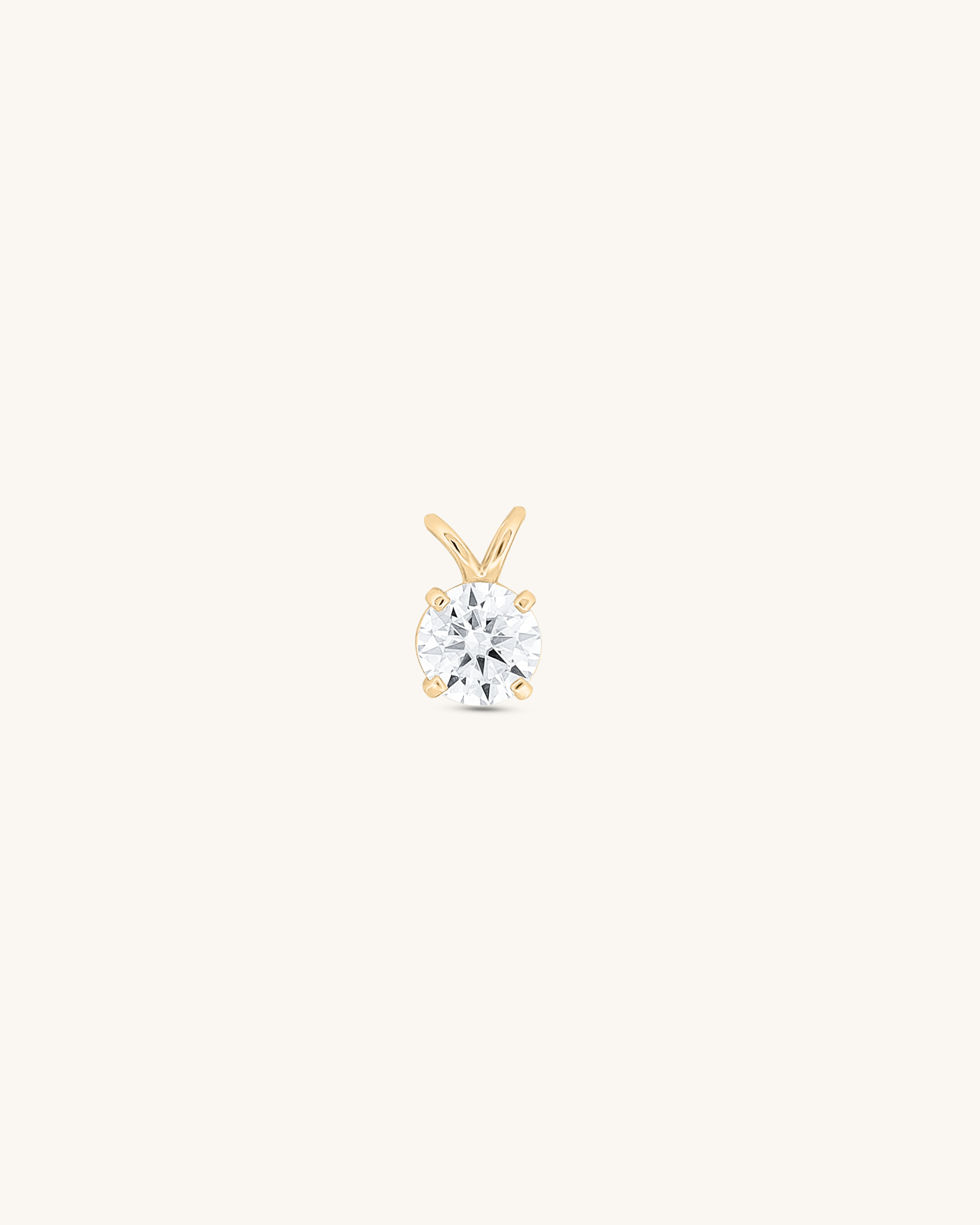 Round Cut Moissanite Pendant