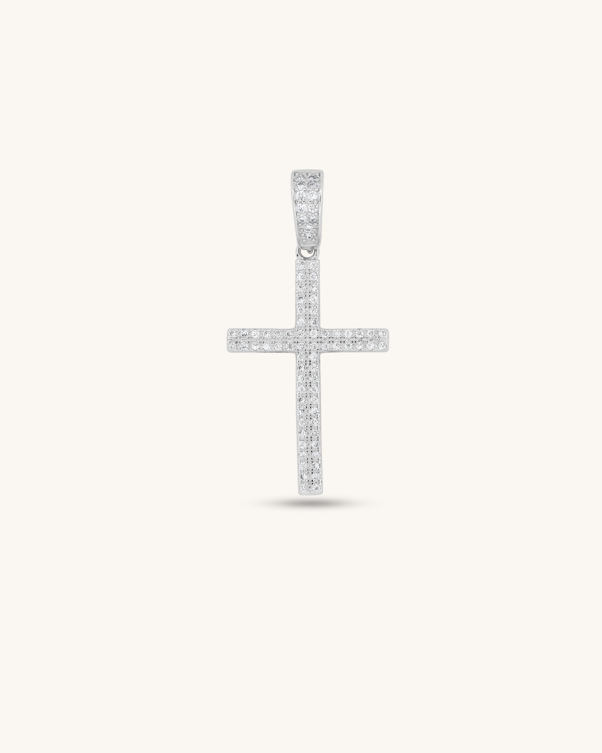 Double Line Cross Pendant