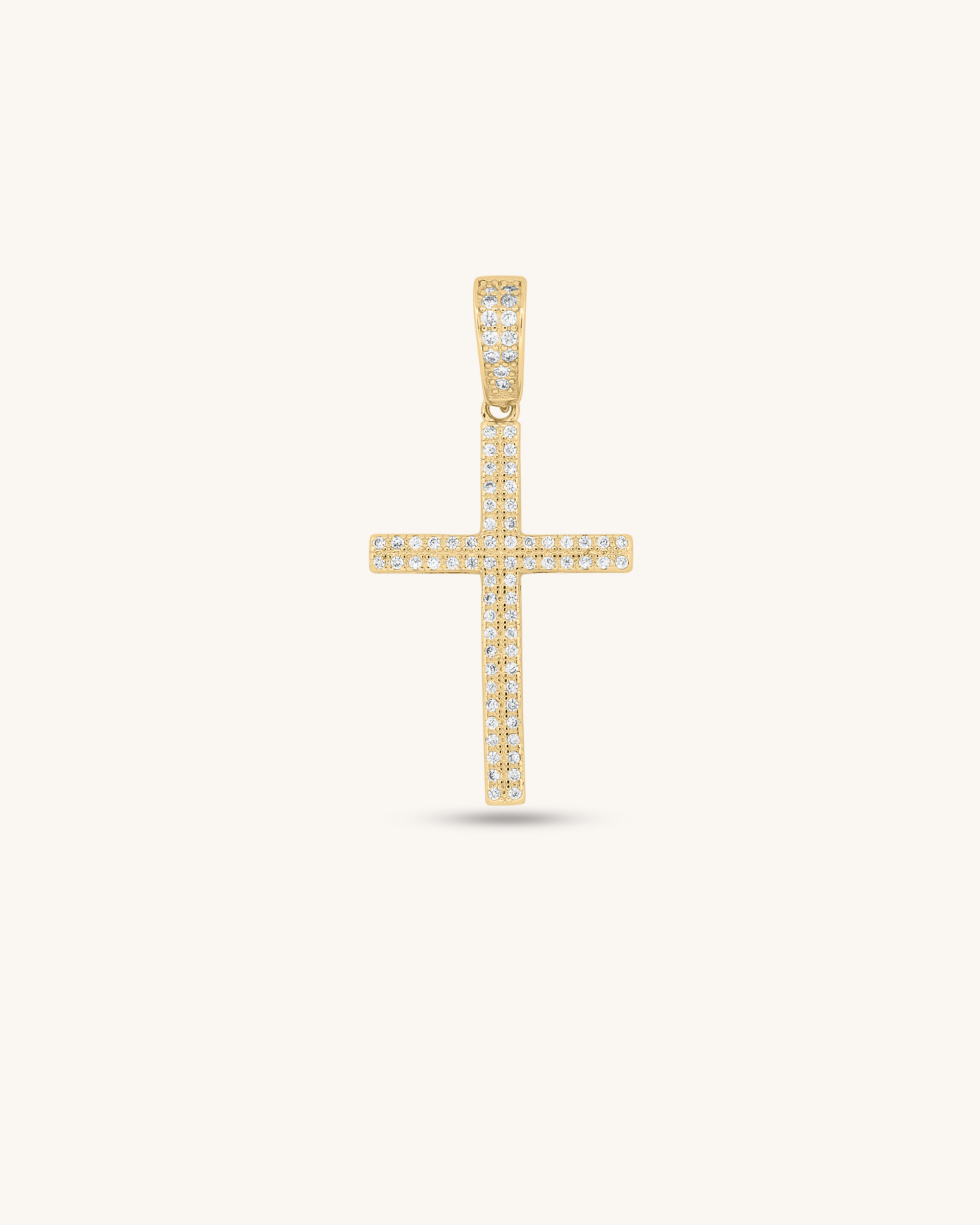 Double Line Cross Pendant
