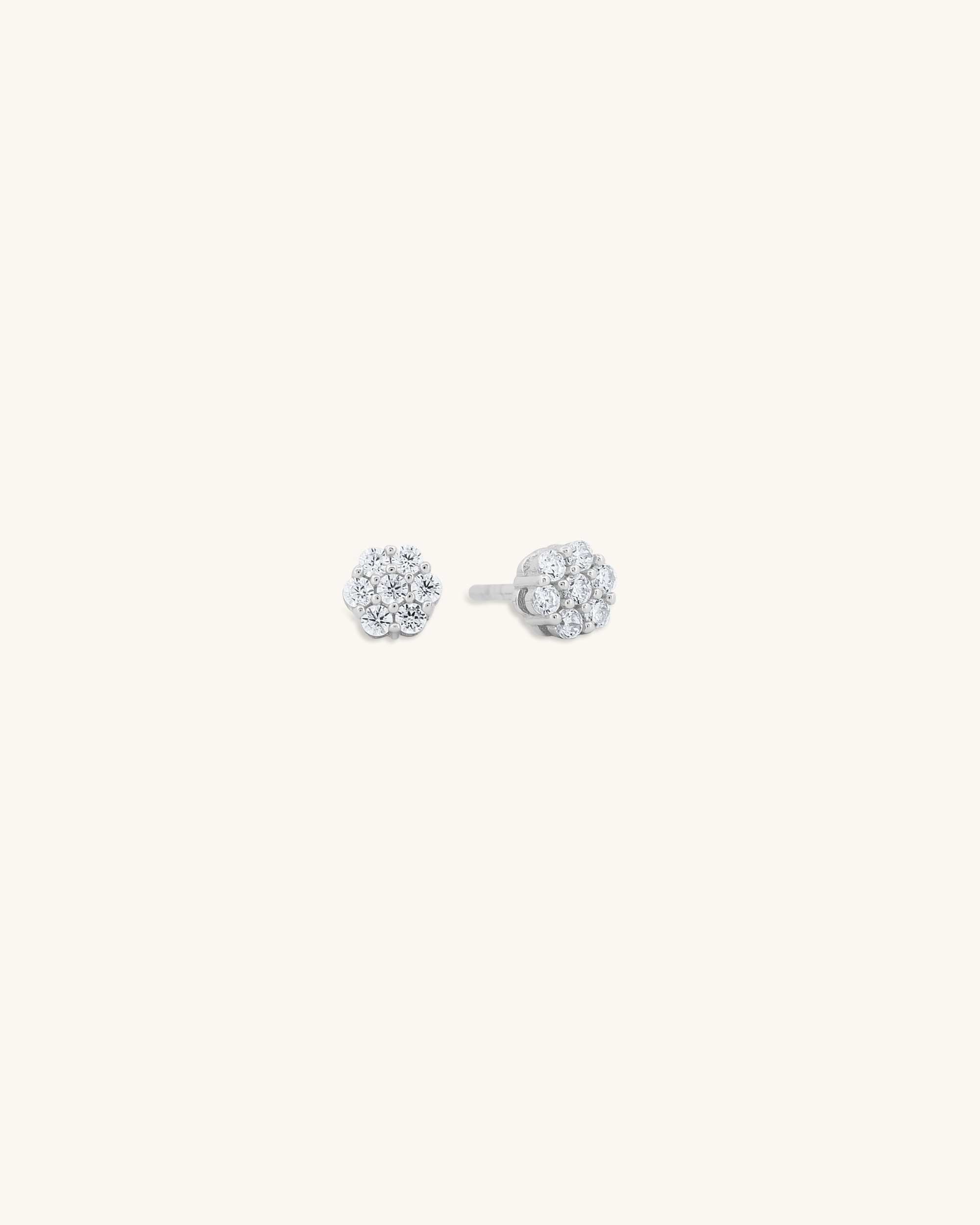 Flower Flat Back Earrings