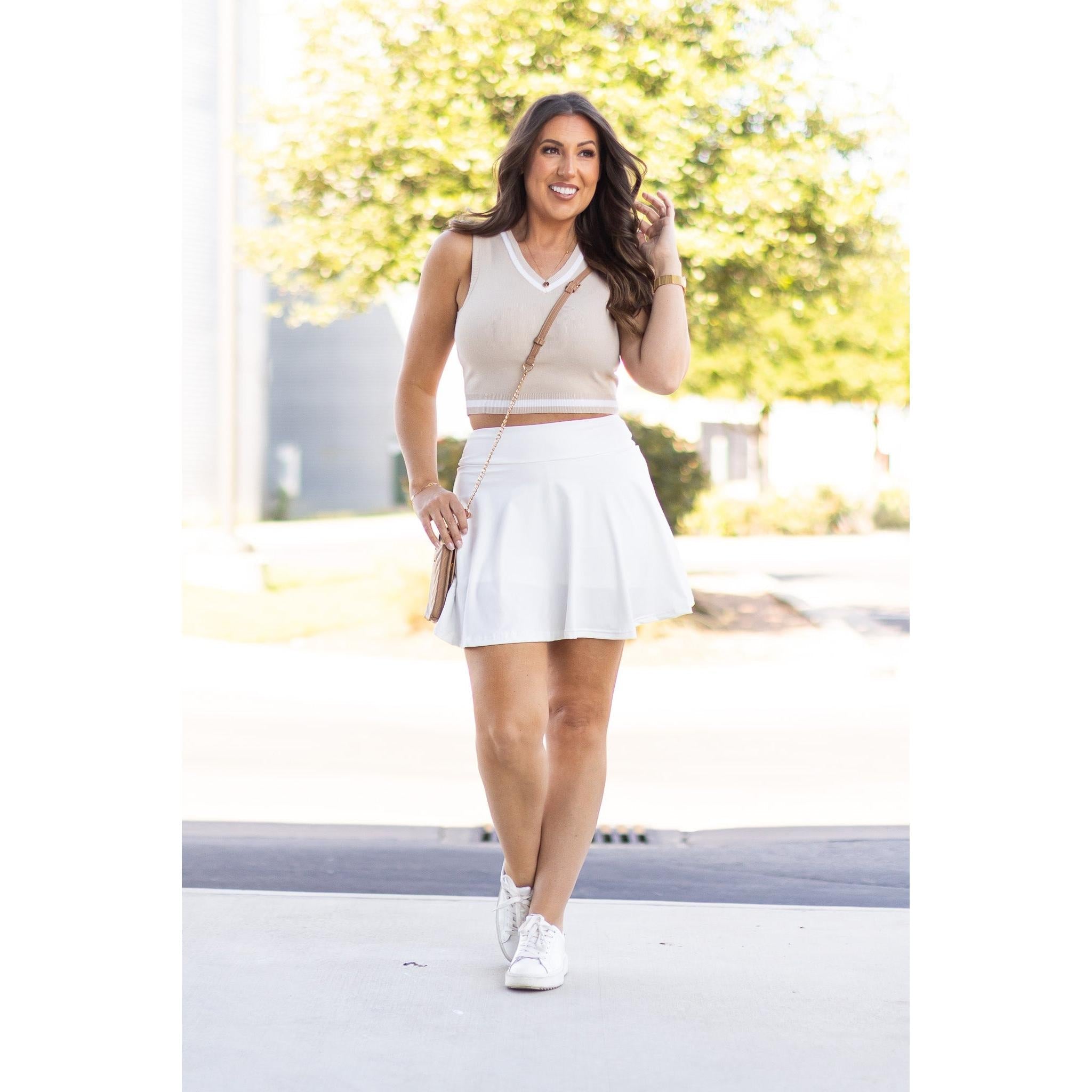 Wendy - White Skort