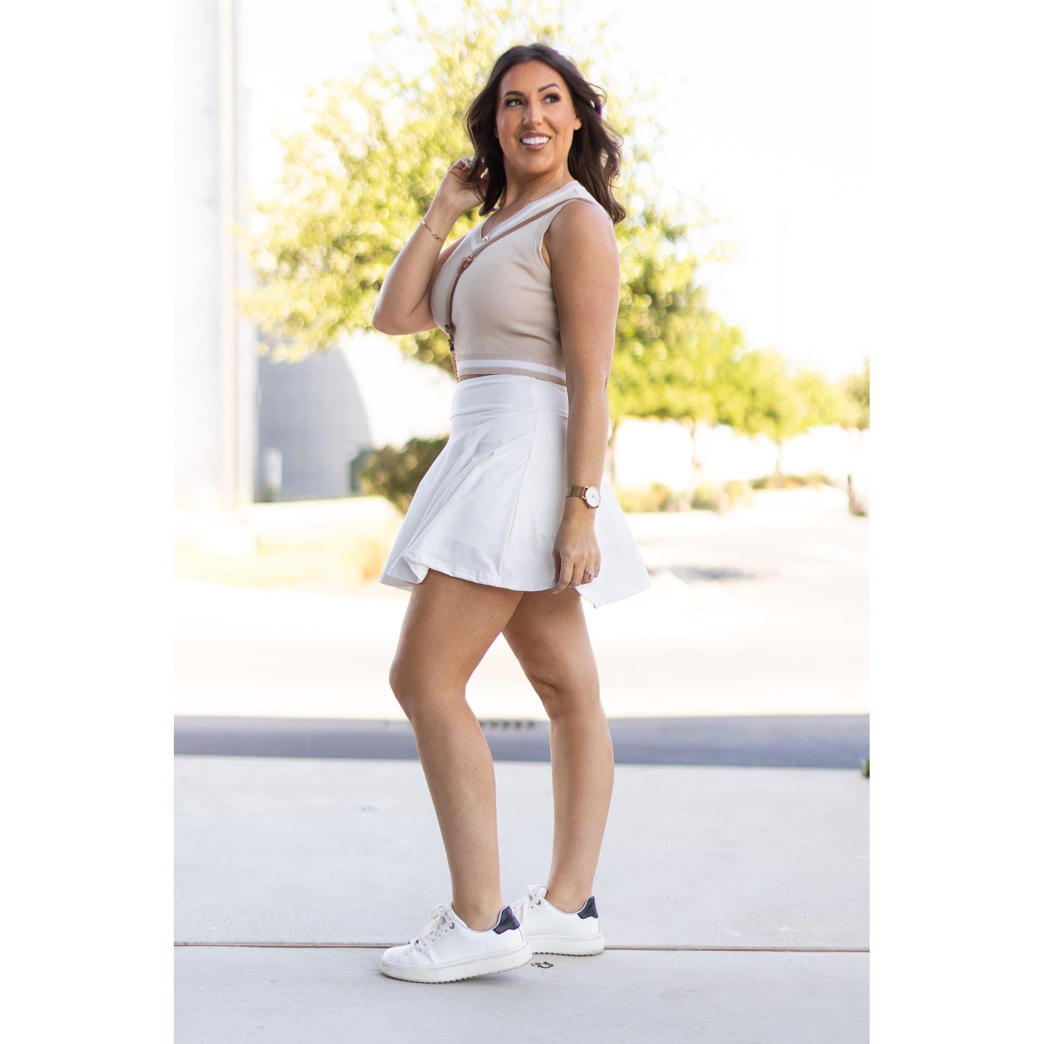 Wendy - White Skort