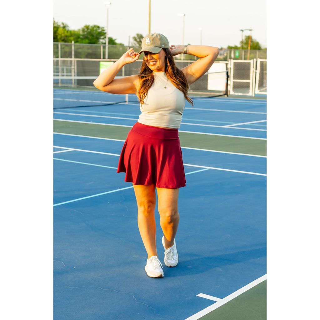 The Rae Lynn Red Skort