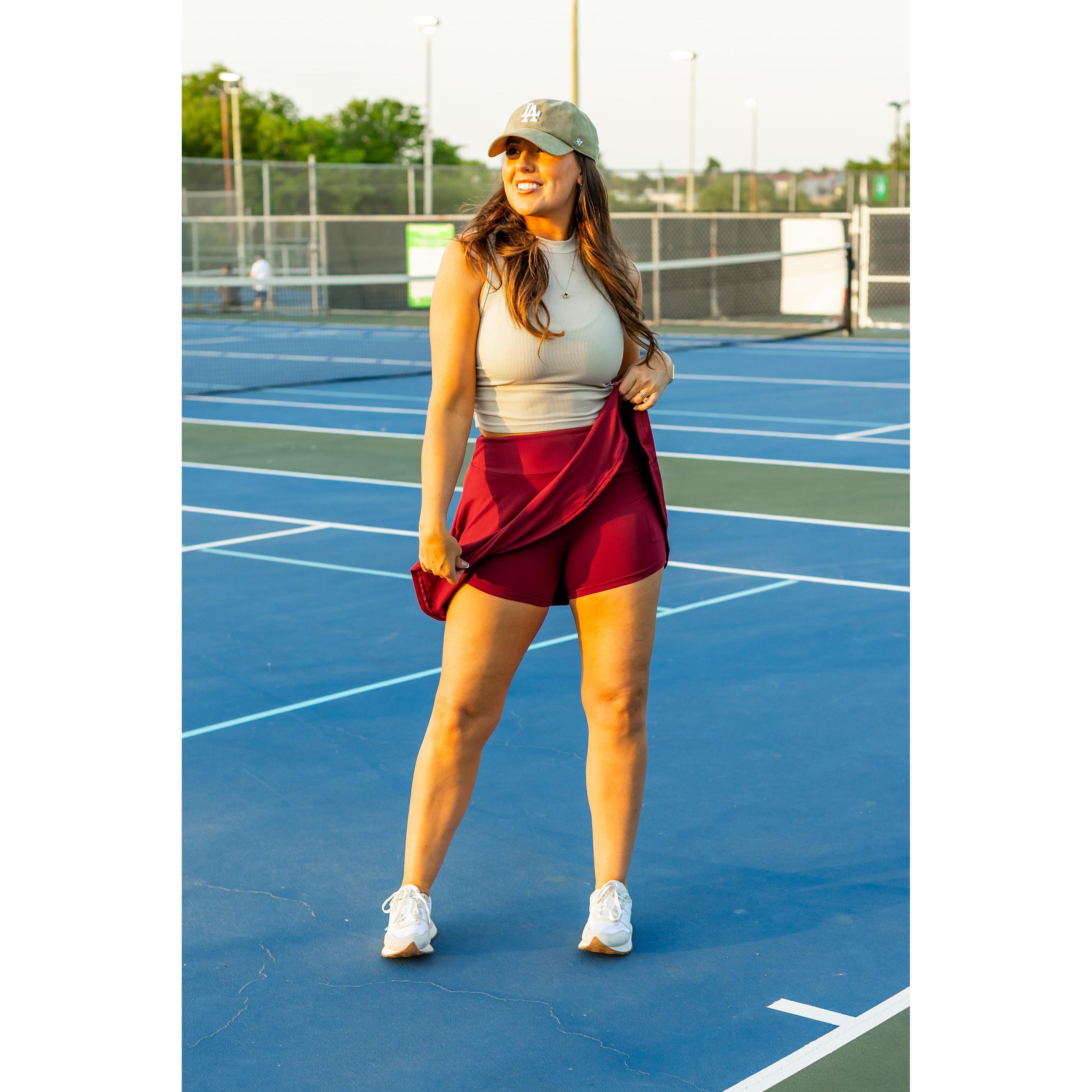 The Rae Lynn Red Skort