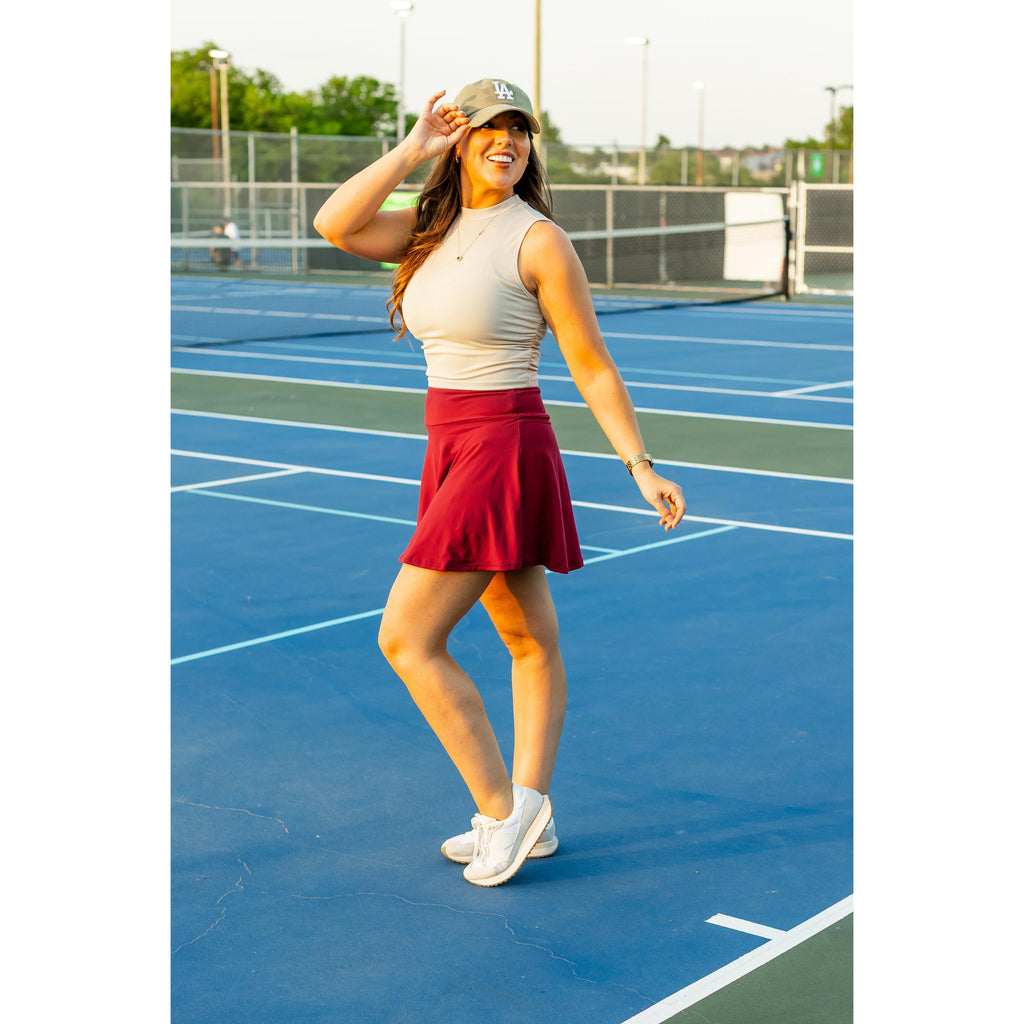 The Rae Lynn Red Skort