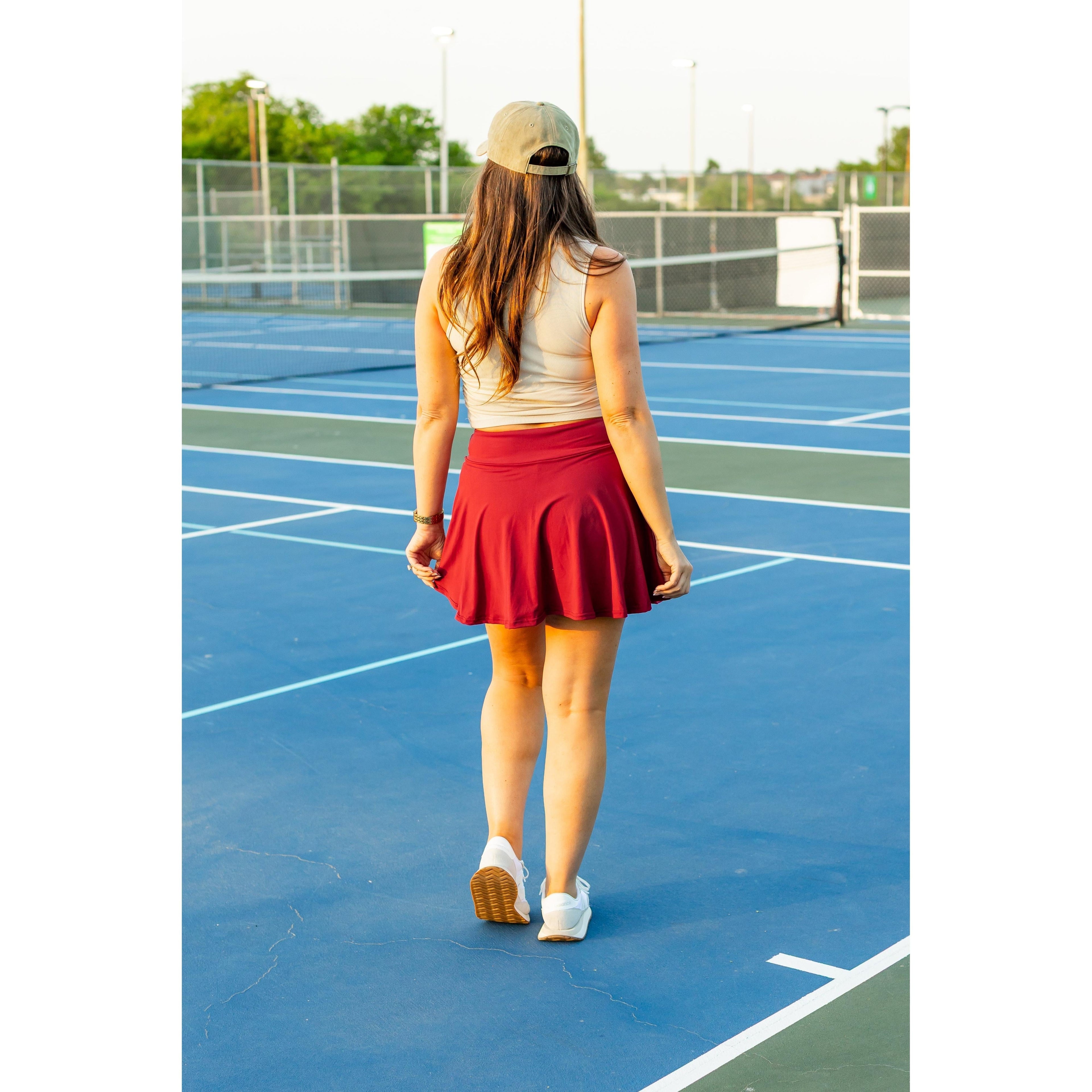 The Rae Lynn Red Skort