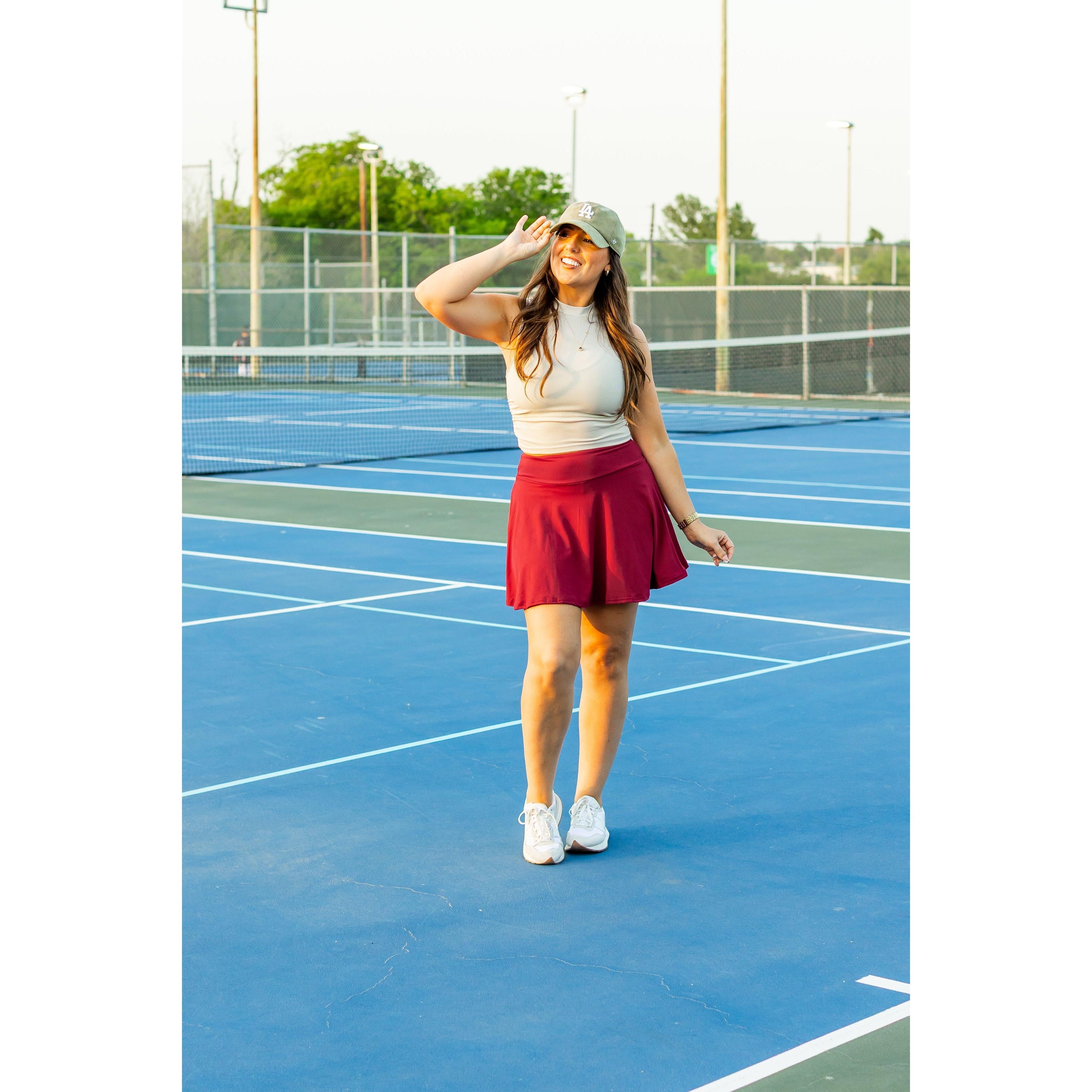 The Rae Lynn Red Skort