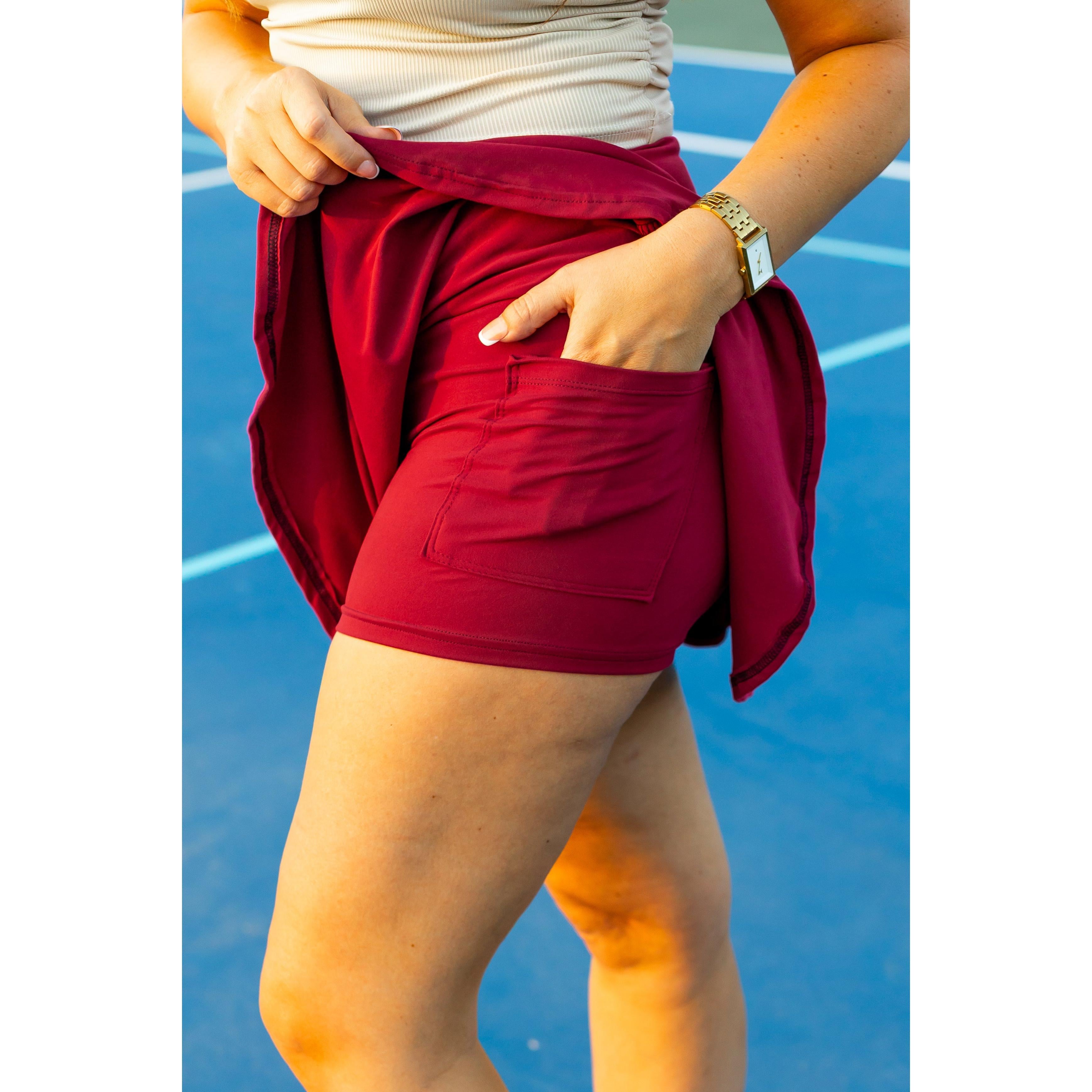 The Rae Lynn Red Skort