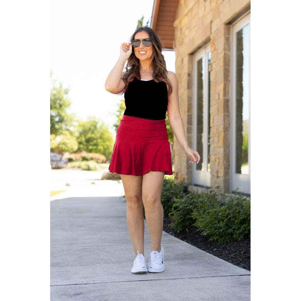 The Rae Lynn Red Skort