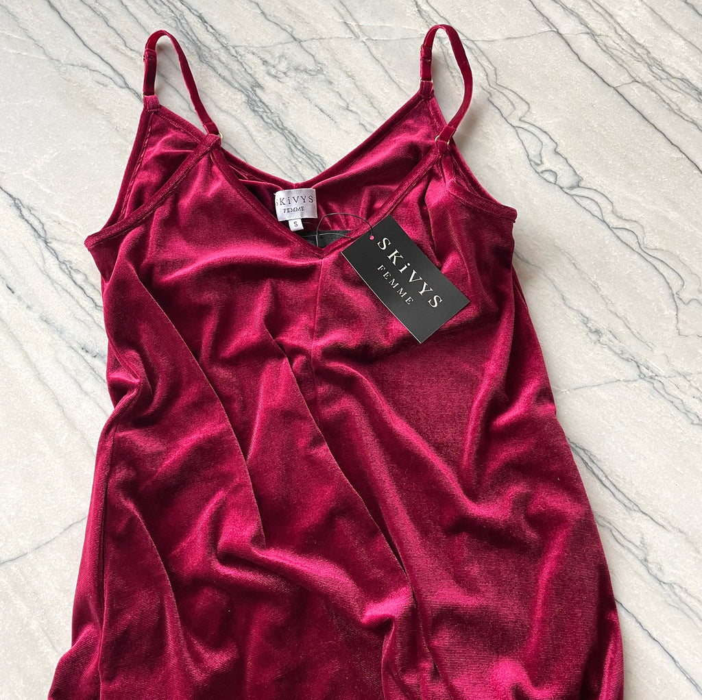 Goddess Gown - Crimson Velvet