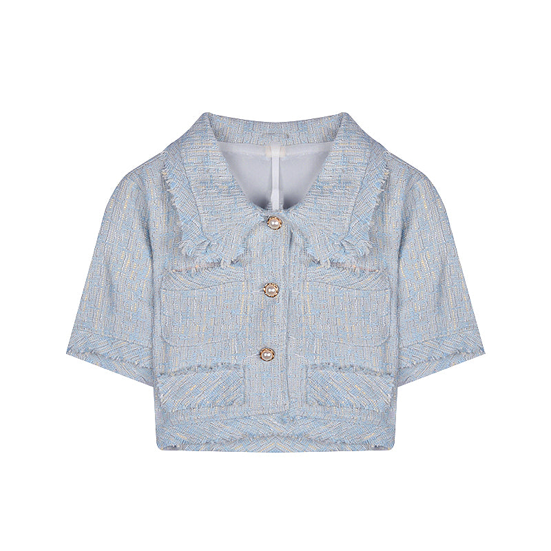 Chic Summer Two-Piece Women's Skirt and Jacket Set