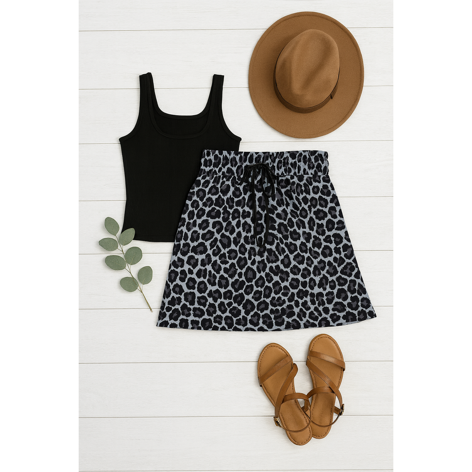 Stella - Snow Leopard Jogger Skirt